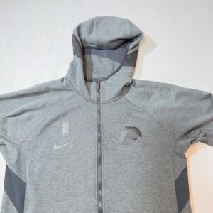 Nike Dri-FIT NBA Indiana Pacers Full Zip Hoodie Mens Large Gray Warmup Jacket
